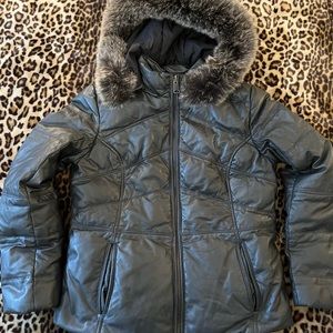 Laundry by Shelli Segal Leather Puffer Jacket